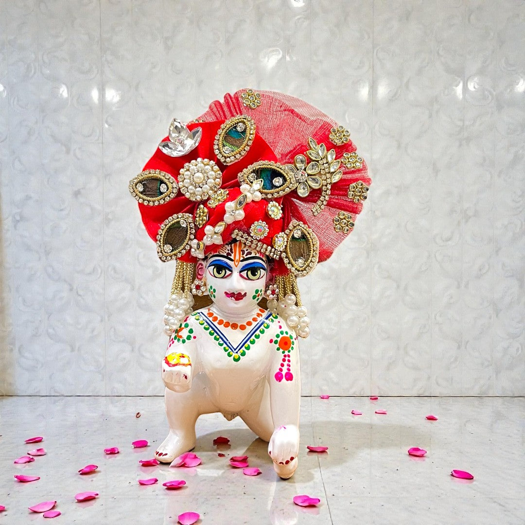 Bal Gopal Ji pagdi SP-H100 - full set view | Shri Poshak, Mathura