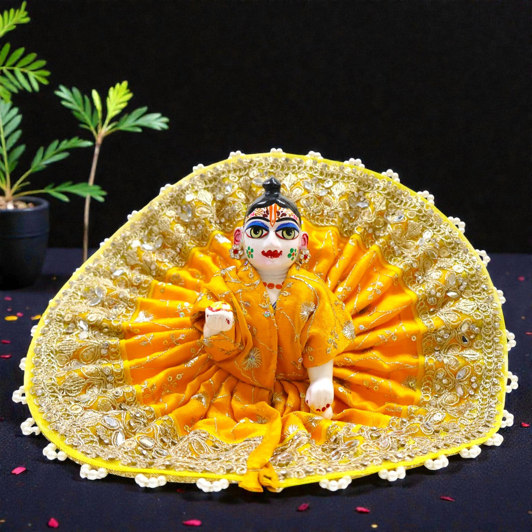 Laddu Gopal Ji Poshak With Premium Pearl Lace SP-H45
