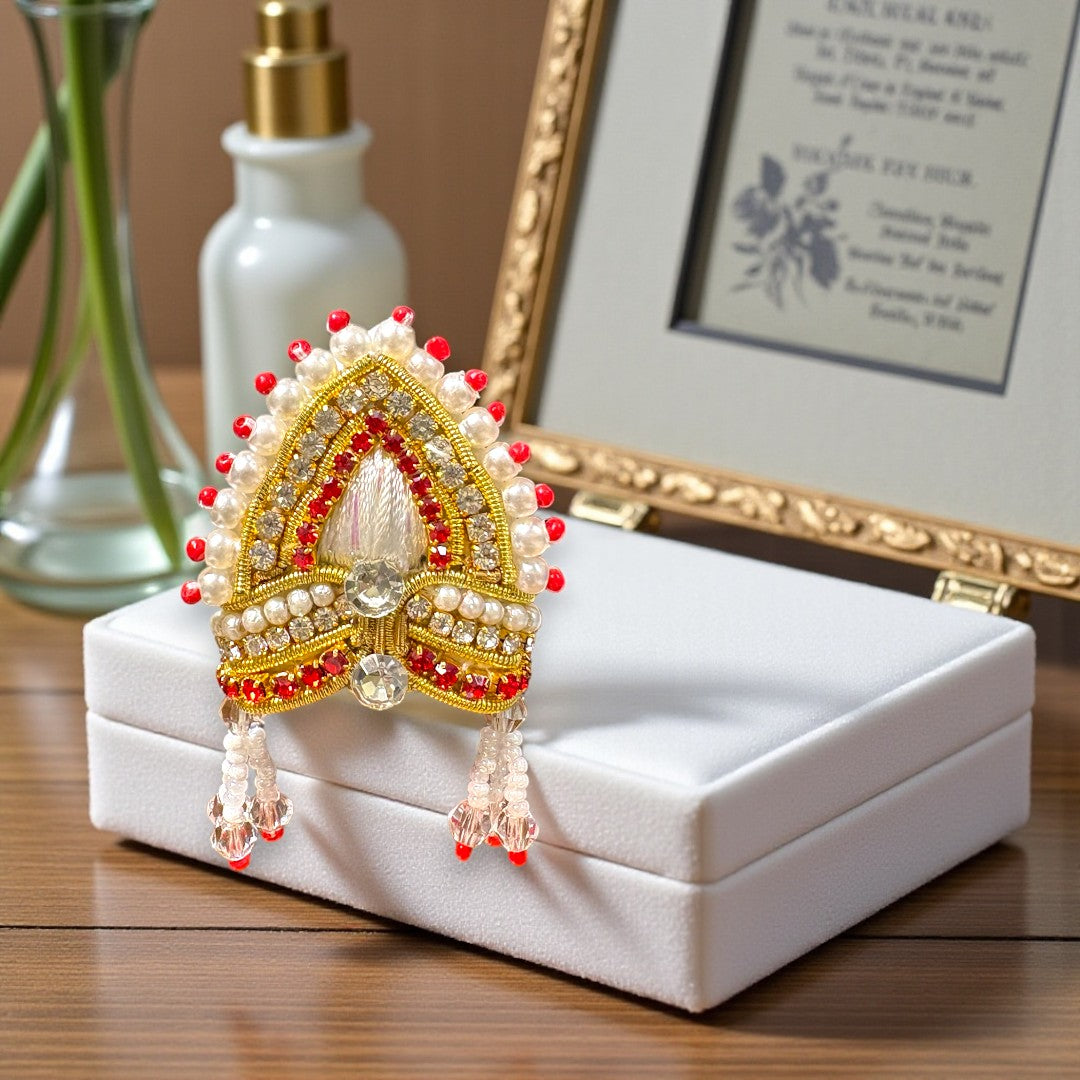 Handcrafted Premium Pearl Jardogi Mukut SP-No.195