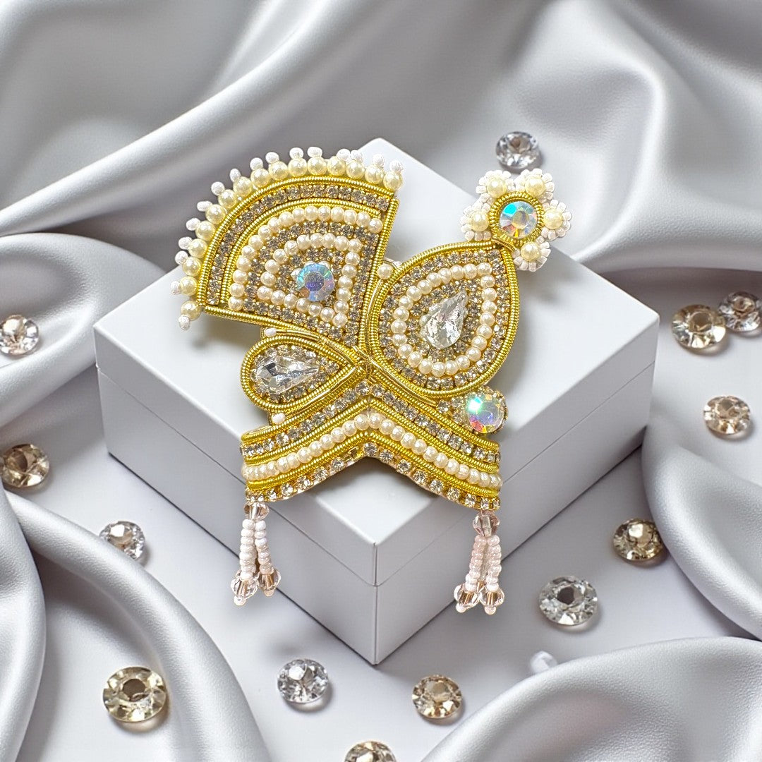 Pearl & Iridescent Jardogi Mukut SP-No. 407