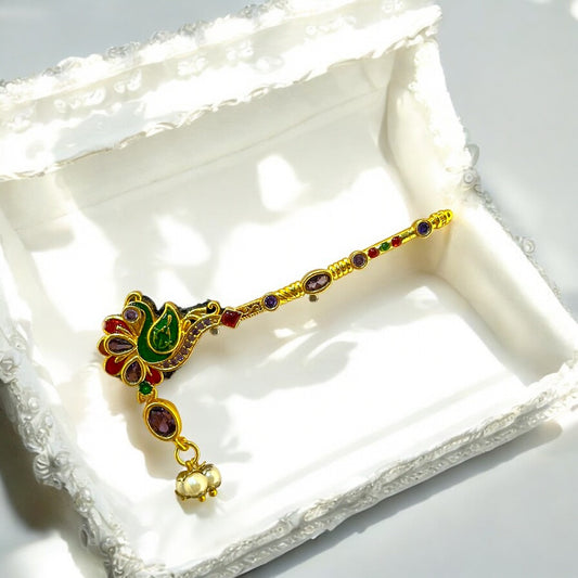 Premium Peacock Design Metal Bansi SPC-427