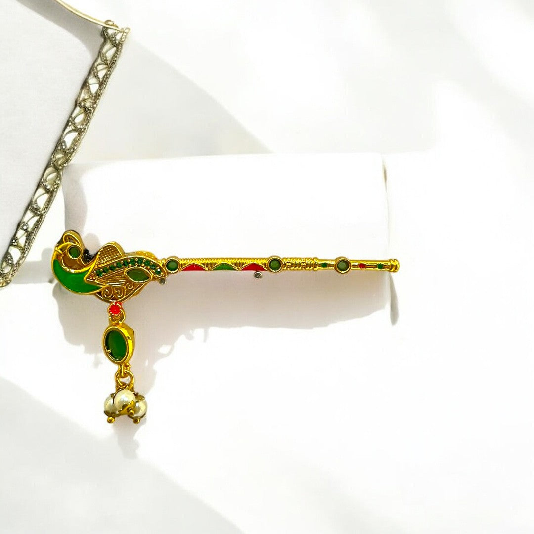 Premium Peacock Design Metal Bansi SPC-426