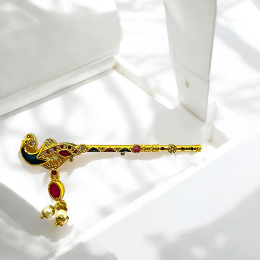 Premium Peacock Design Metal Bansi SPC-426