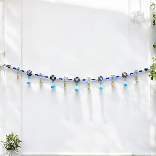 Evil Eye Blue Beaded Toran for Door & Pooja Décor SP-T03