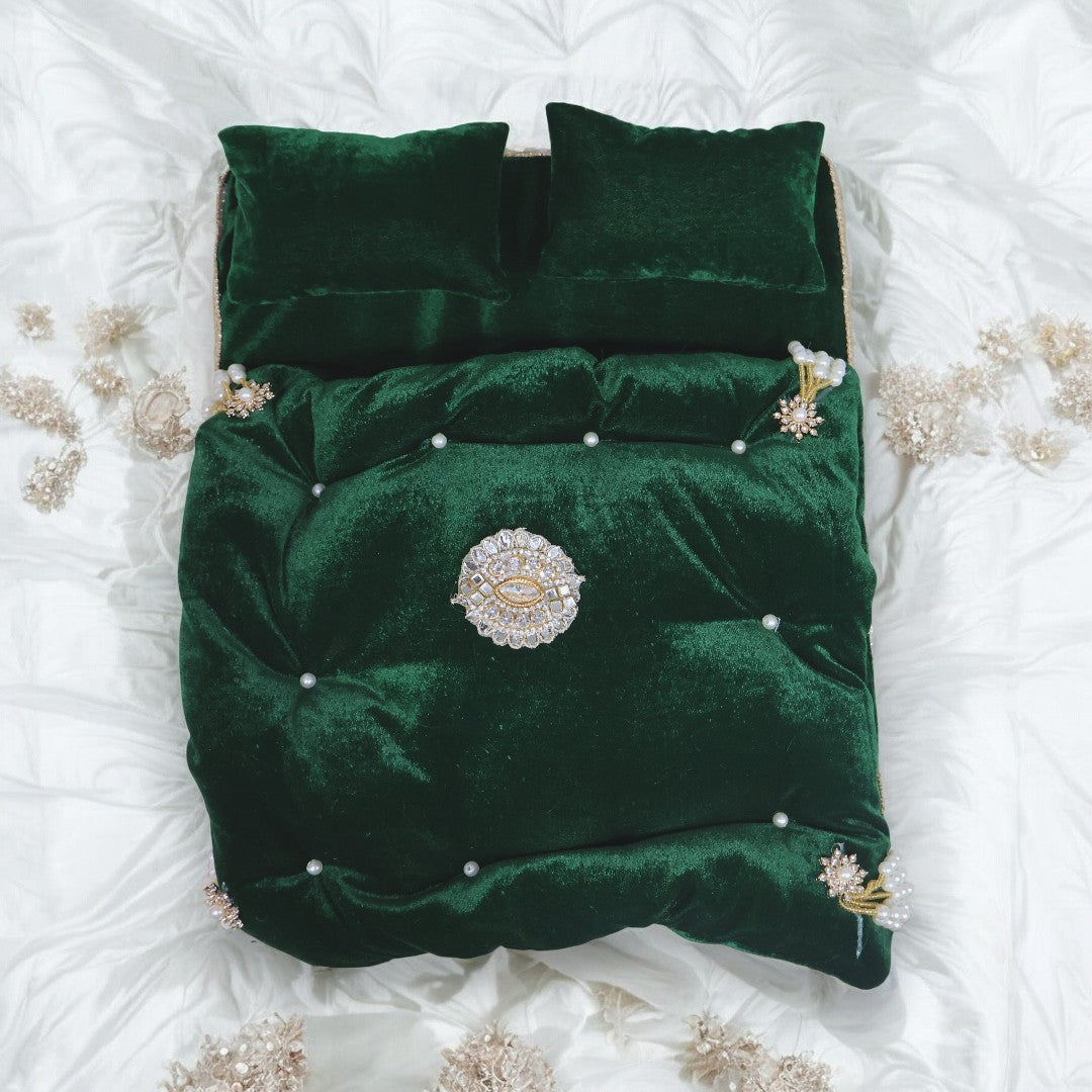 Royal Plush Winter Bedding Set for Laddu Gopal (Gadda, Kambal & Pillows) - SP-H24