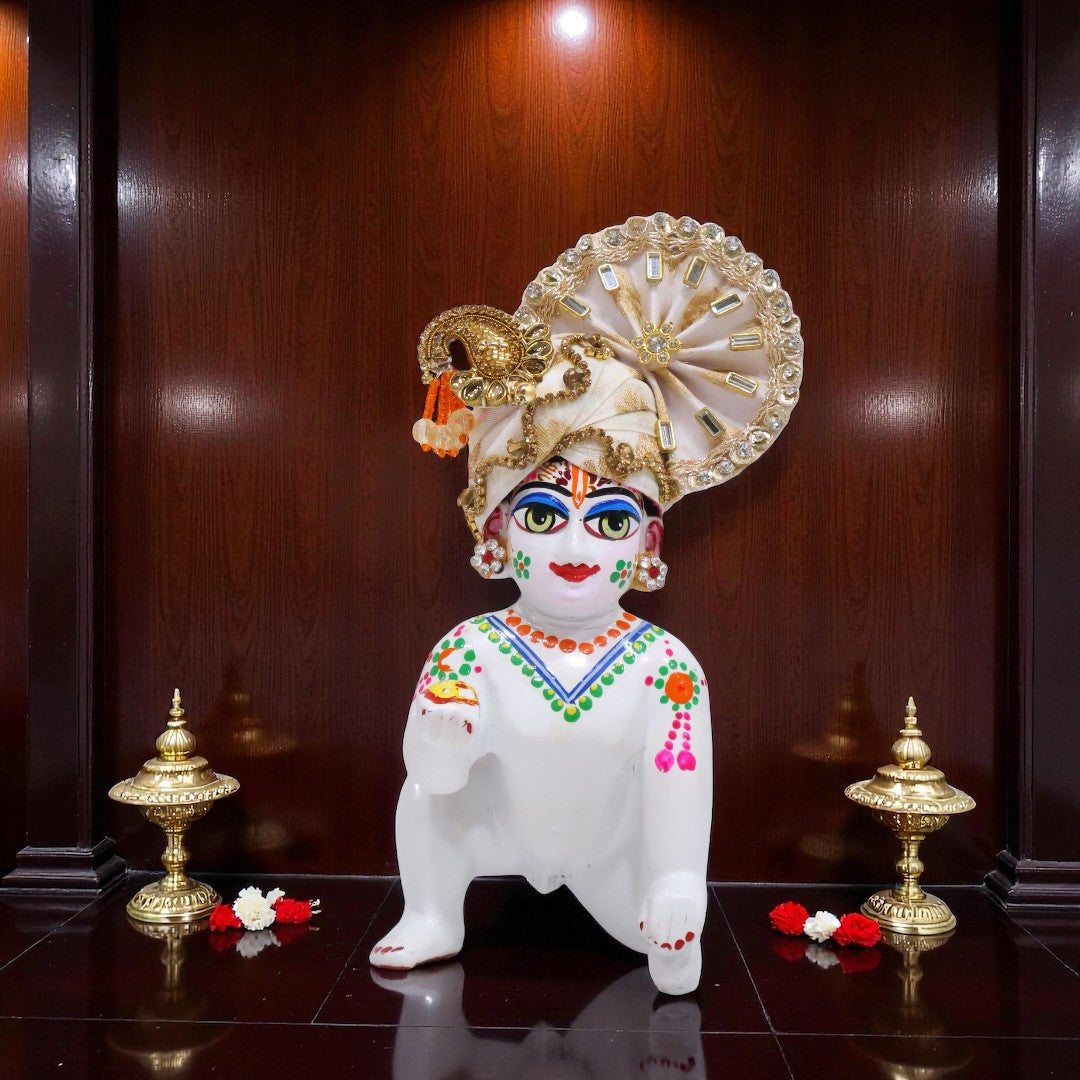 Grand Peacock-Fan Safa Pagri for Laddu Gopal Ji D1465π