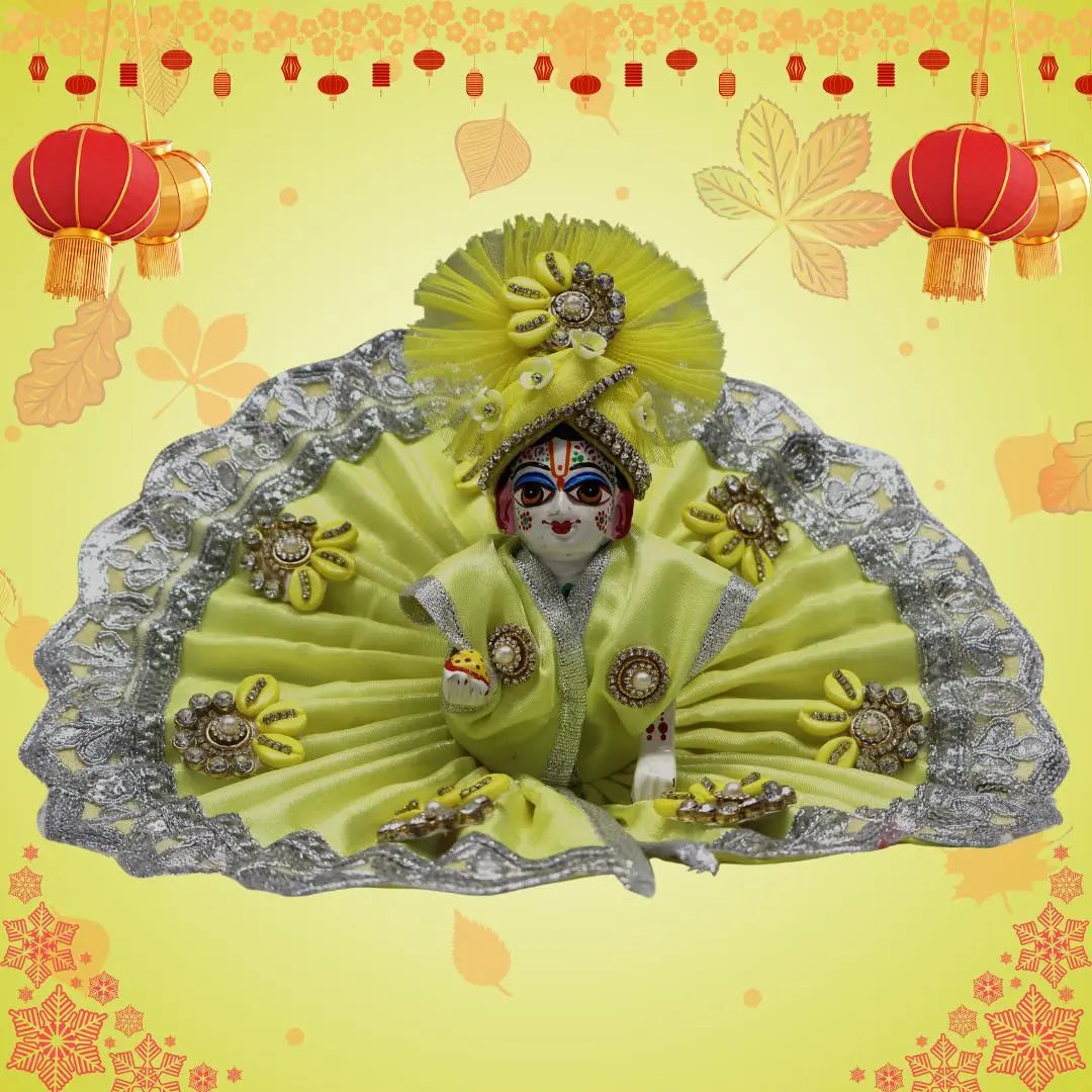 LADDU GOPAL JI BASANTI POSHAK SP-D36 Shriposhak.in