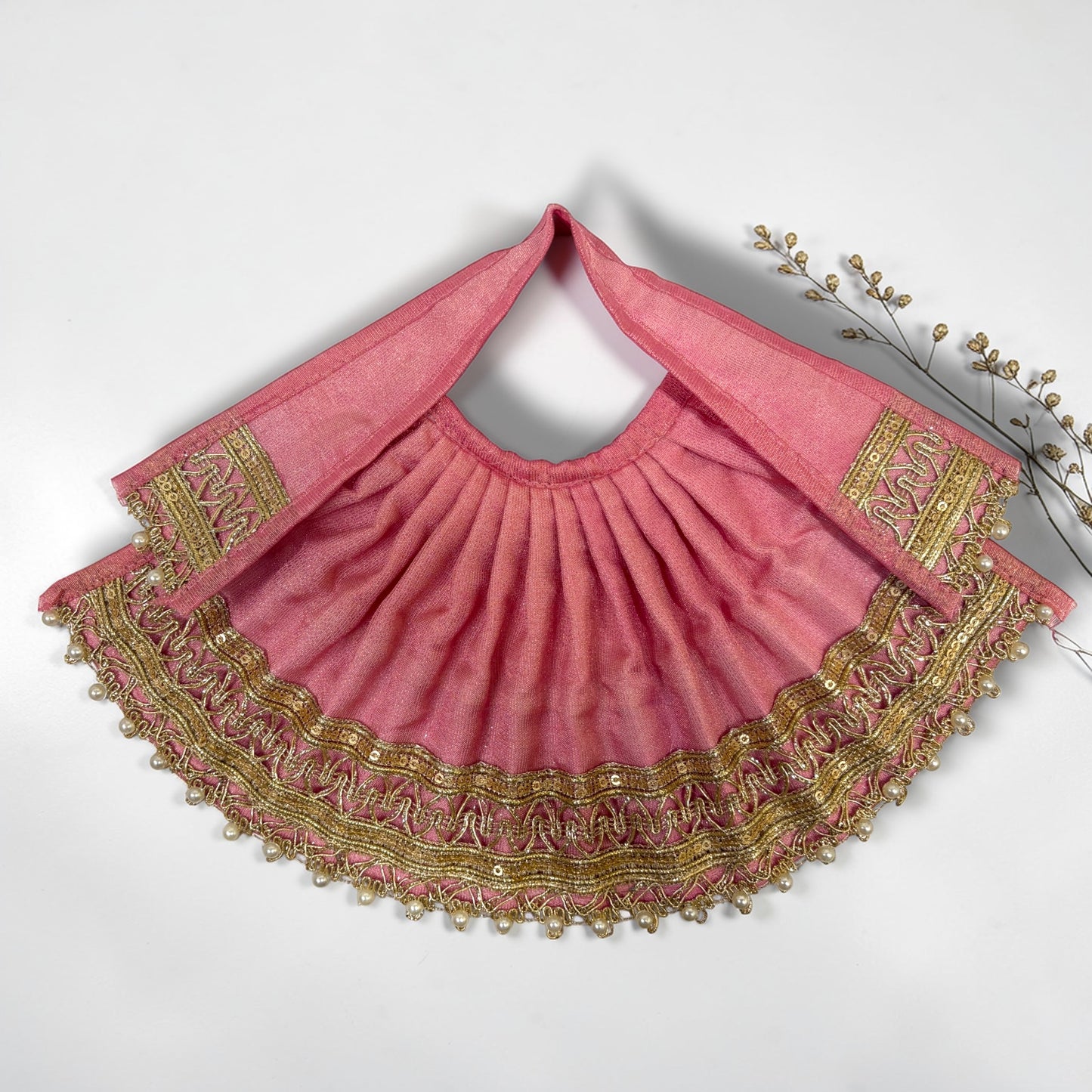 Premium Designer Lehenga Patka Set with Ornate Golden Lace Work SP-H50