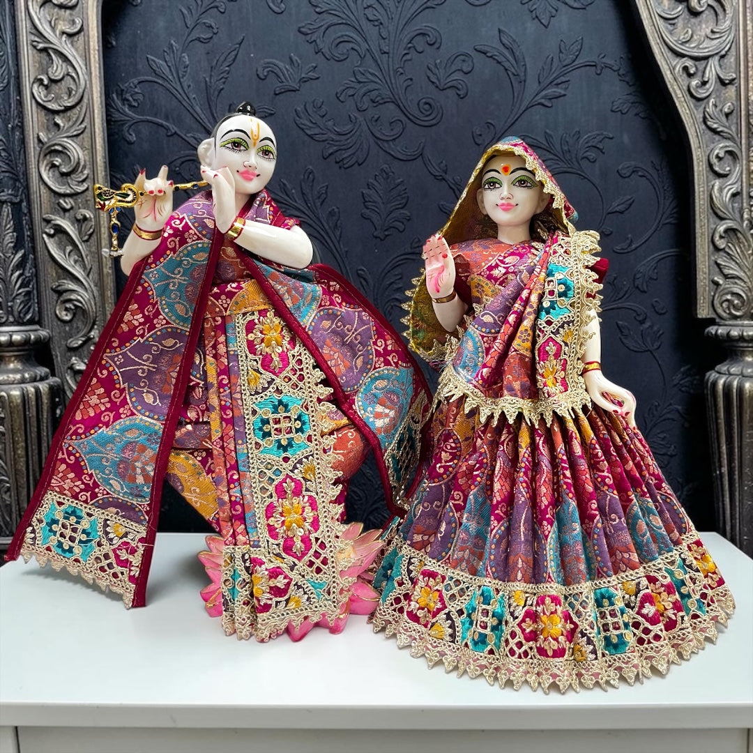 The Rajwadi Heritage – Premium Radha Krishna Designer Poshak Set SP-I24
