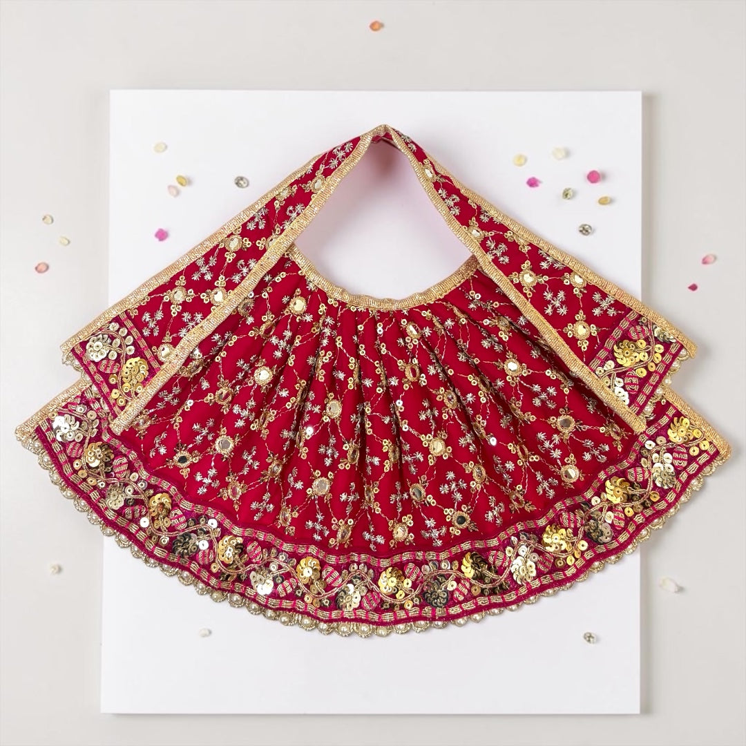 Shimmering Premium Mata Rani Luxury Lehenga Patka Set SP-I14