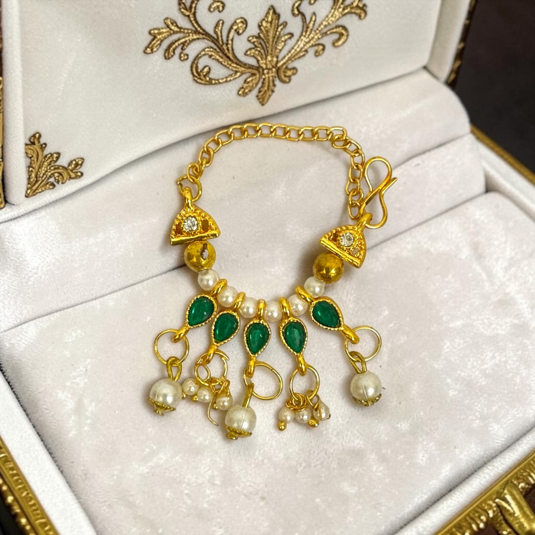 Royal Kundan & Pearl Jhumki-Style Shringar Haar for Laddu Gopal / Deity Idols (SPC-798)