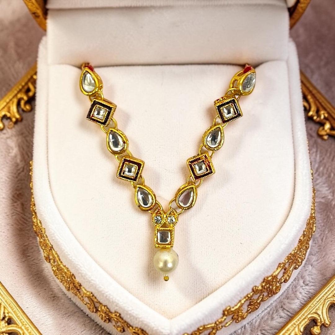 Laddu Gopal Ji haar kundan haar - side view | Shri Poshak, Mathura kundan haar 2
