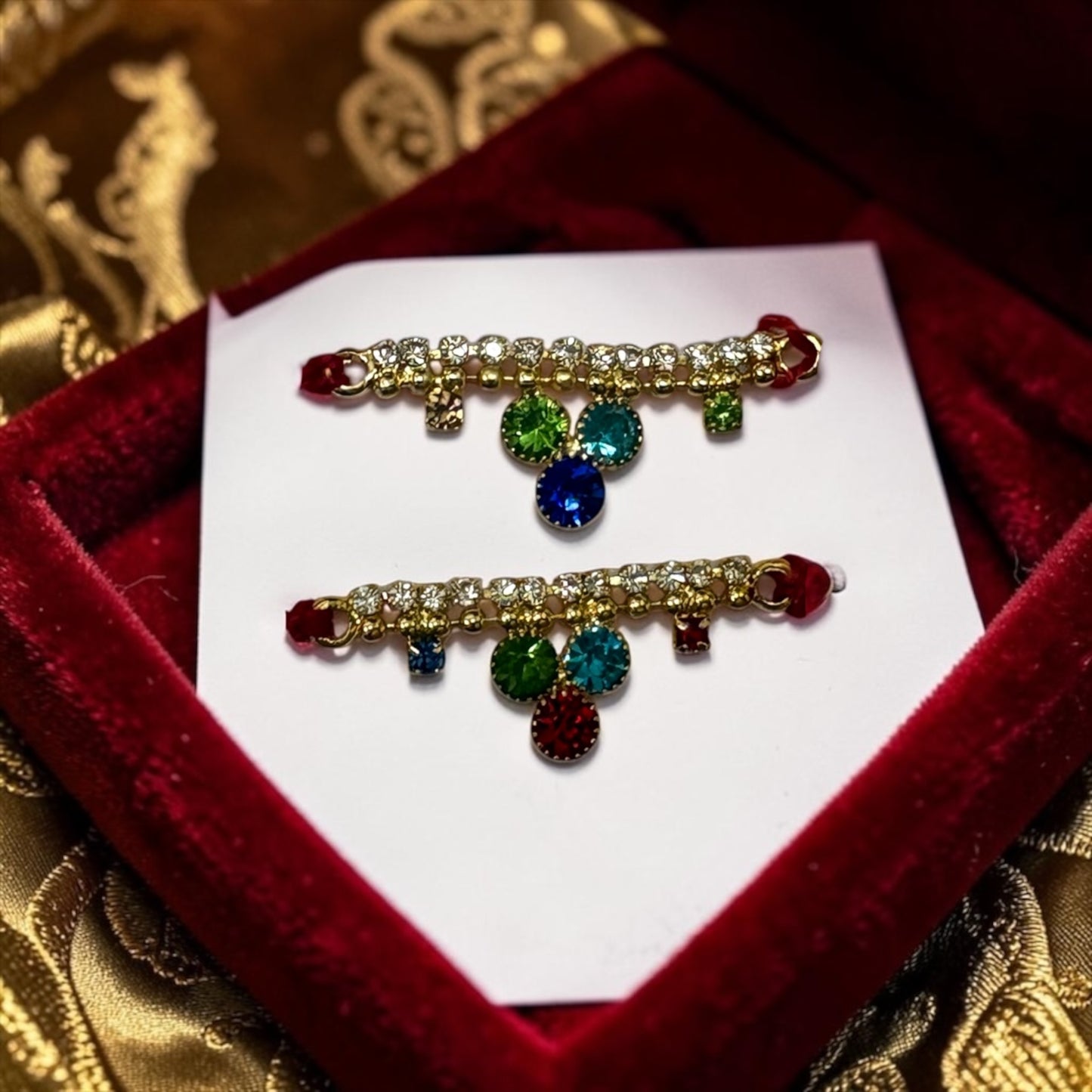 Royal Stone-Studded Laddu Gopal Ji Payal Pair (4CM) – SPC-708