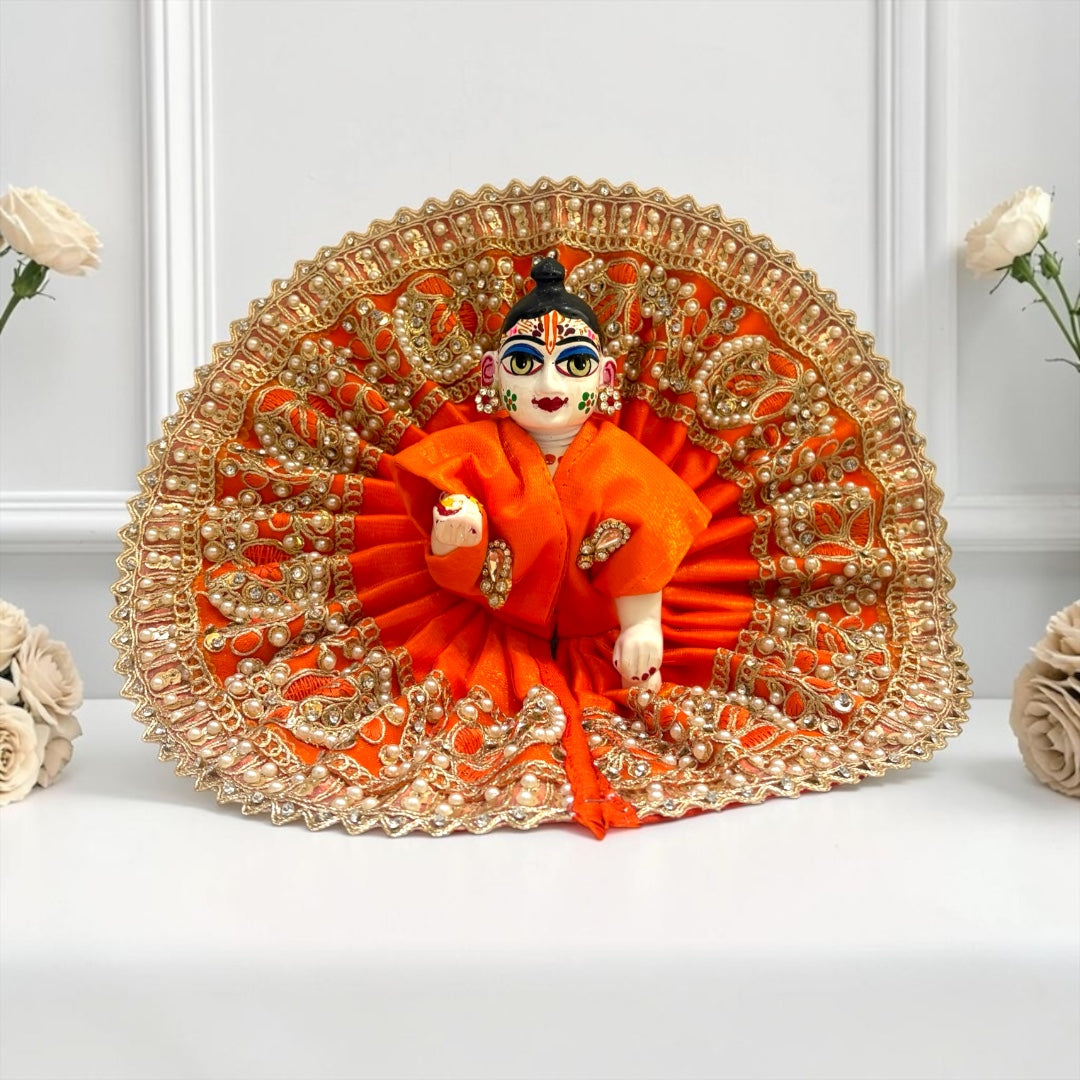Designer Heavy Pearl & Zari Work Laddu Gopal Ji Poshak SP-197