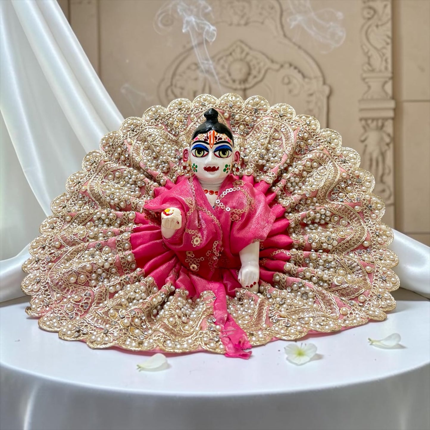 Janmashtami Special Premium Heavy Pearl & Stone Work Cutwork Laddu Gopal Ji Poshak (SP-162)