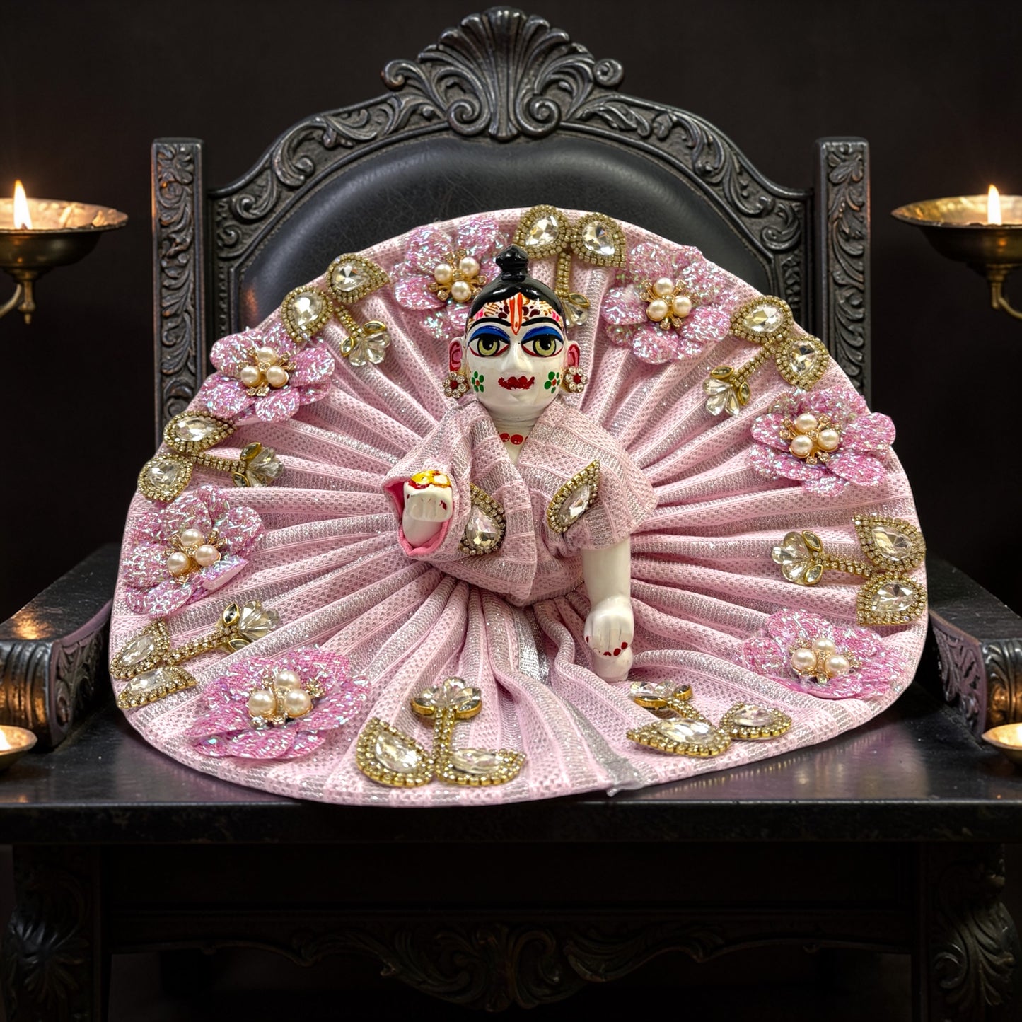 Elegant Pearl Blossom Laddu Gopal Ji Poshak – SP-H96
