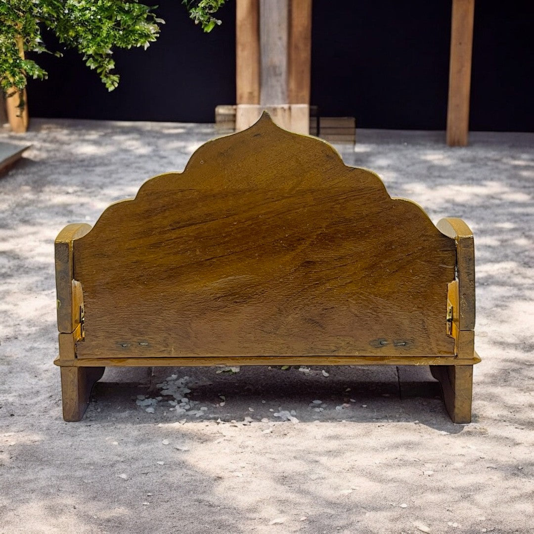 Plain Foldable Wooden Singhasan for Deity Idols