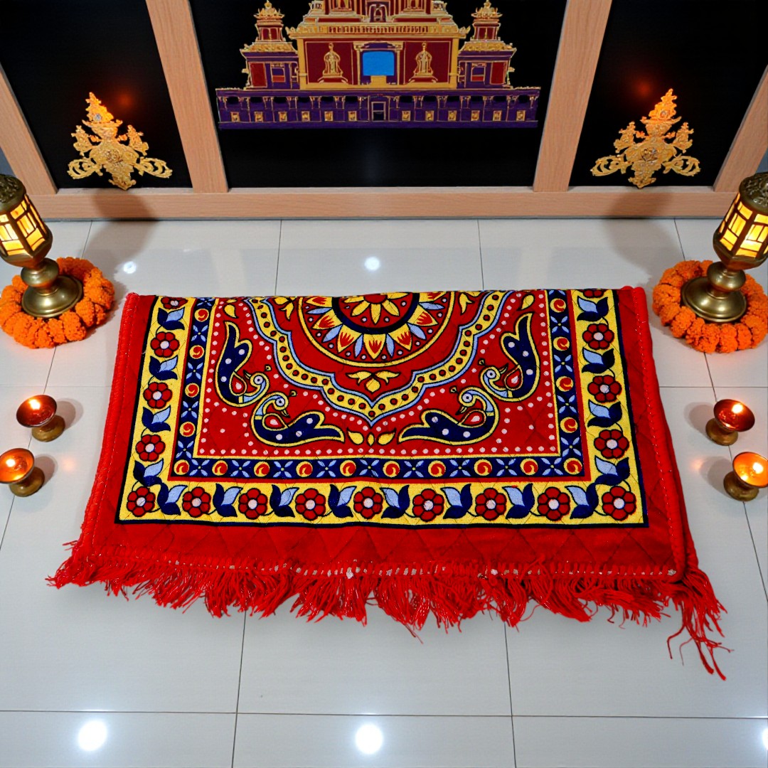 Premium Large Quilted Puja Aasan 24*24