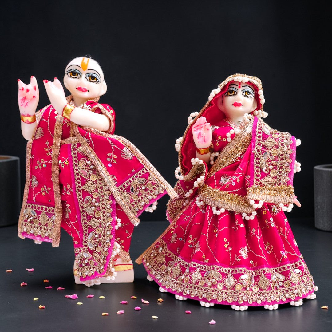 Royal Heritage Radha Krishna Designer Shringar Set SP-H45 for Jugal Sarkar - full set view