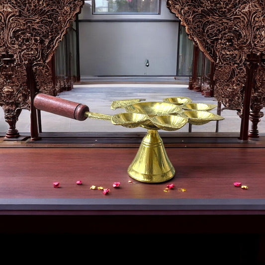 5 Mukhi Deepak /Diya For Maha Aarti