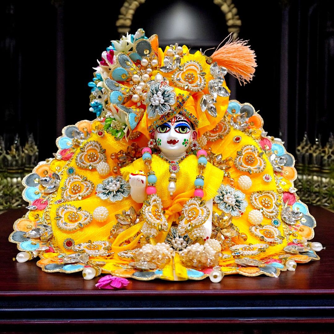 Premium Yellow 3-Piece Laddu Gopal Dress SP-G100