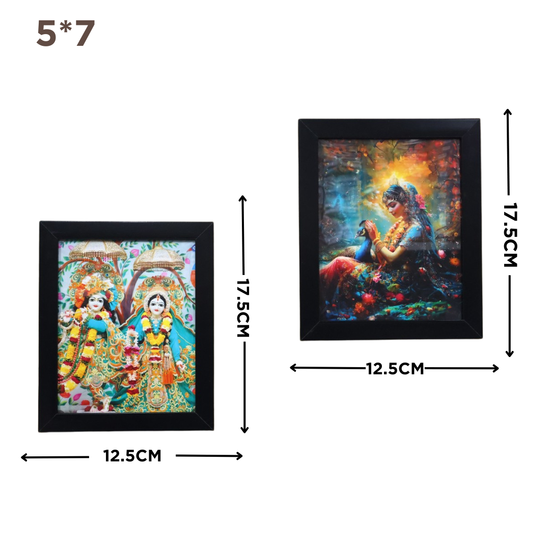 RADHA KRISHNA WALL FRAME SPF-4 5 COMBO