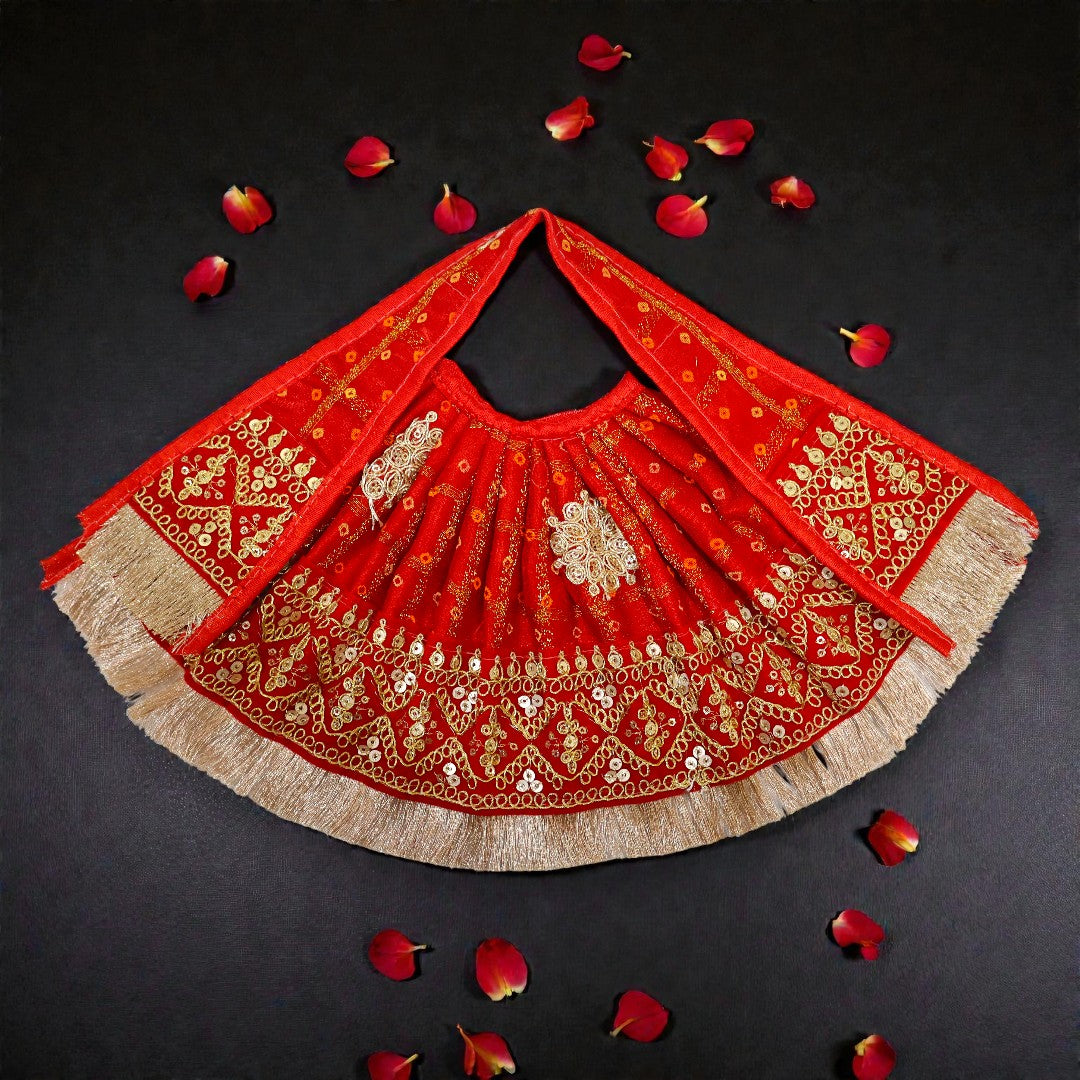 Navratri Special Royal Red "Kiran" Lehenga Patka SP-H30