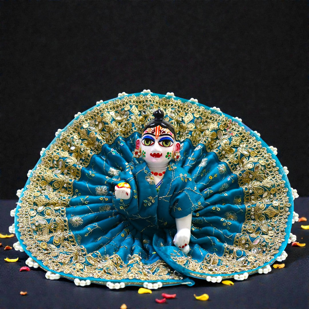 Laddu Gopal Ji Poshak With Premium Pearl Lace SP-H45