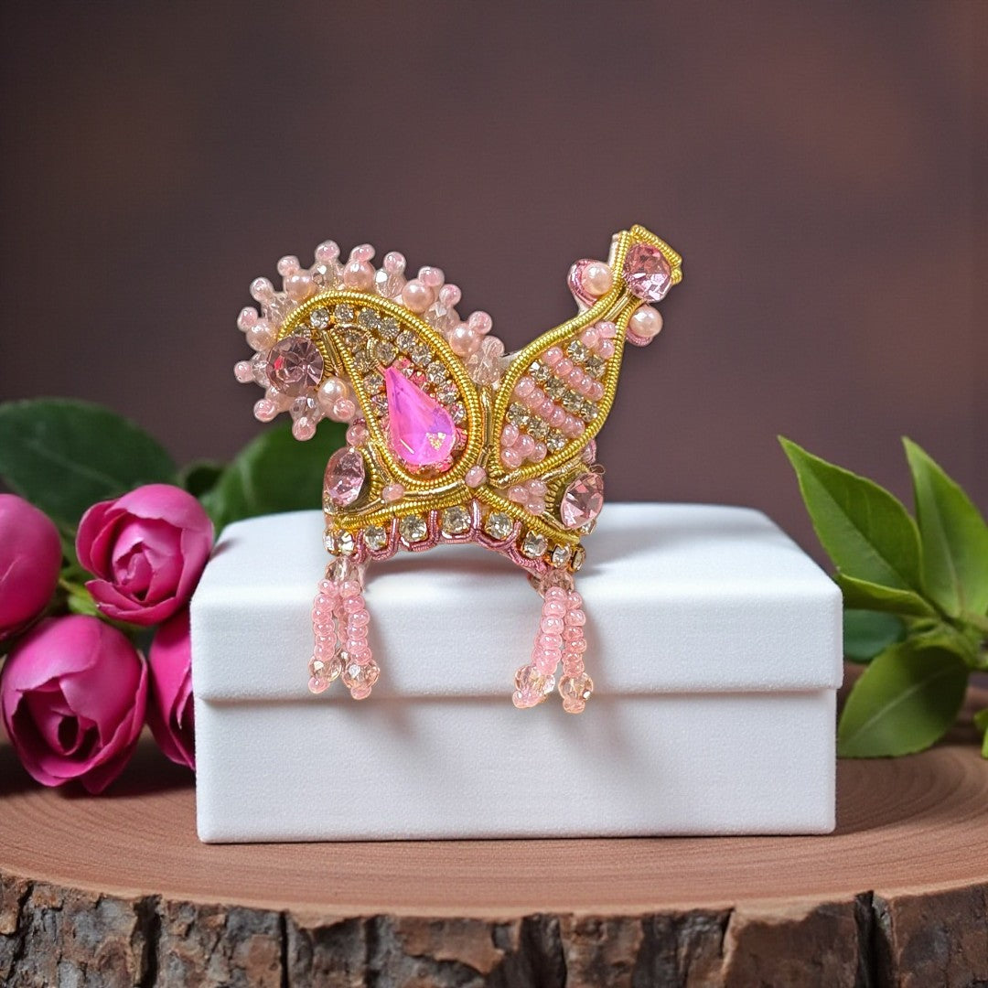 Celestial Silver & Pearl Jardogi Mukut SP-No. 090