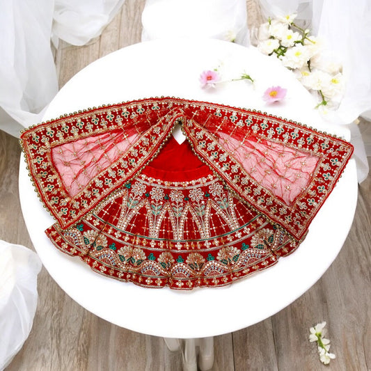 SP-H17 Durga Set – Bridal Style Can-Can Lehenga Choli