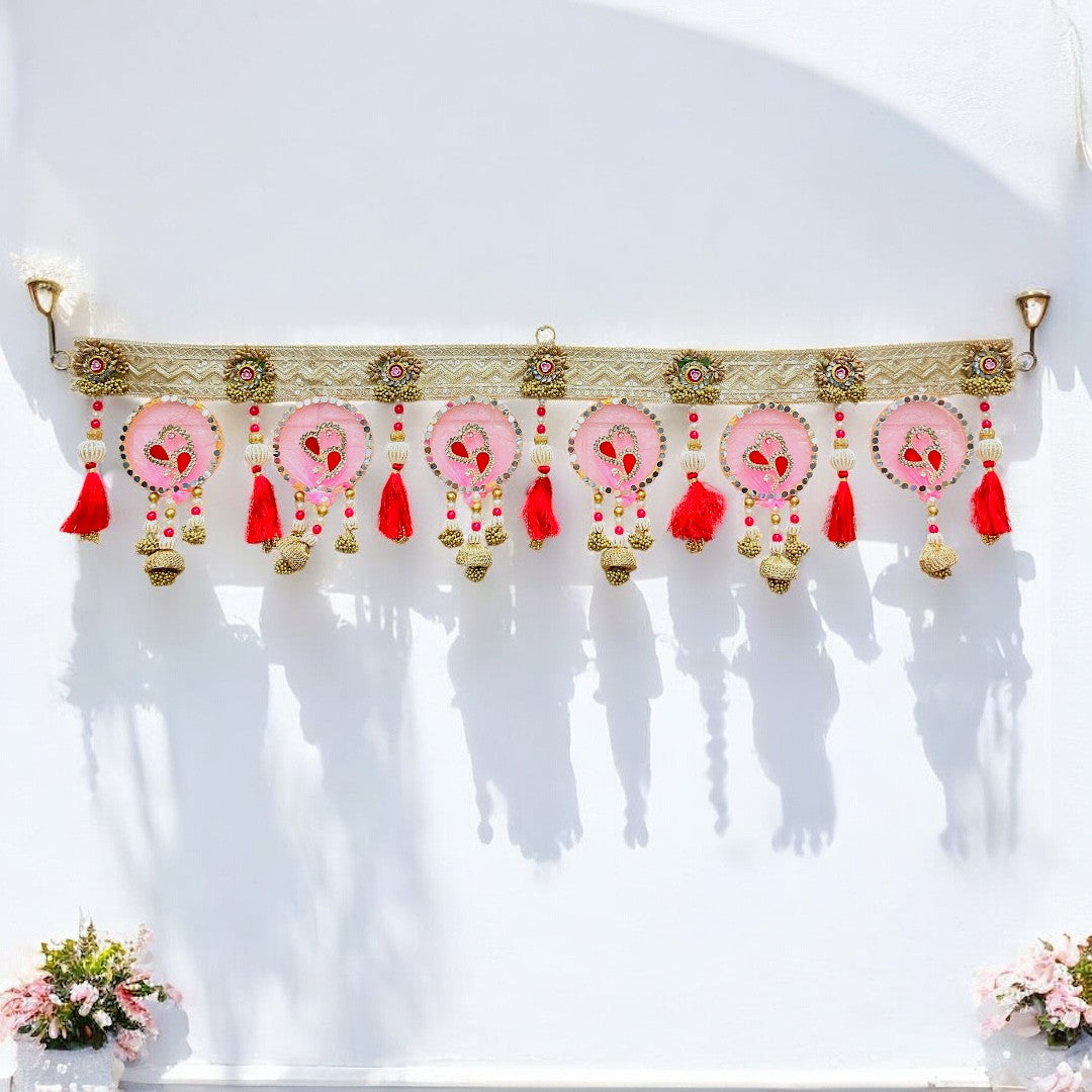 Rose Petal Charm" Ethnic Toran (Door Hanging) - SP-T15 🌸