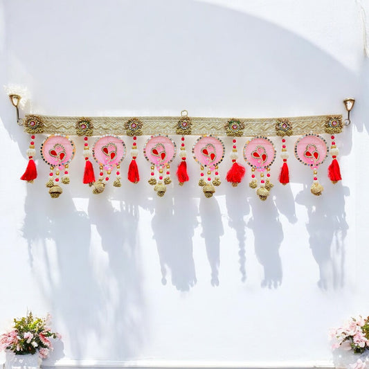 Rose Petal Charm" Ethnic Toran (Door Hanging) - SP-T15 🌸