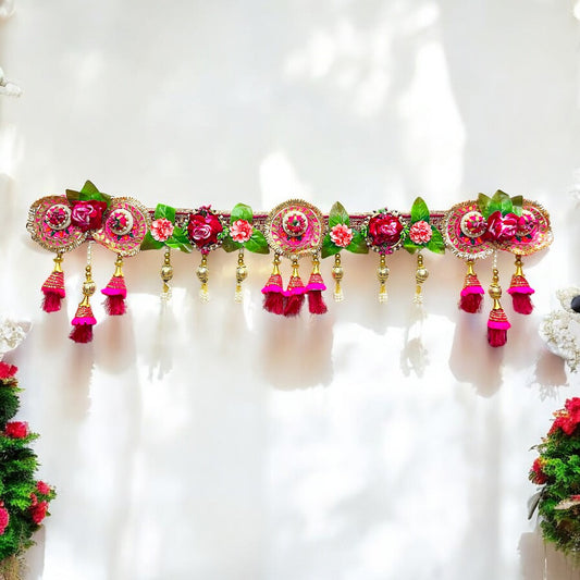 Crimson Rose Garden" Floral Toran (Door Hanging) - SP-T19 💖