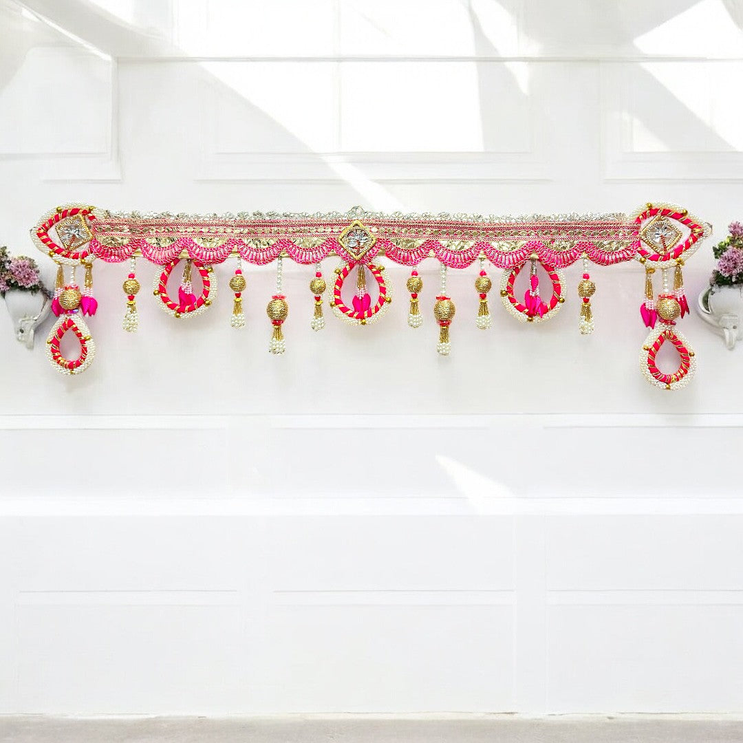 Pearl Cascade" Pink Bridal Toran (Door Hanging) - SP-T20 🎀