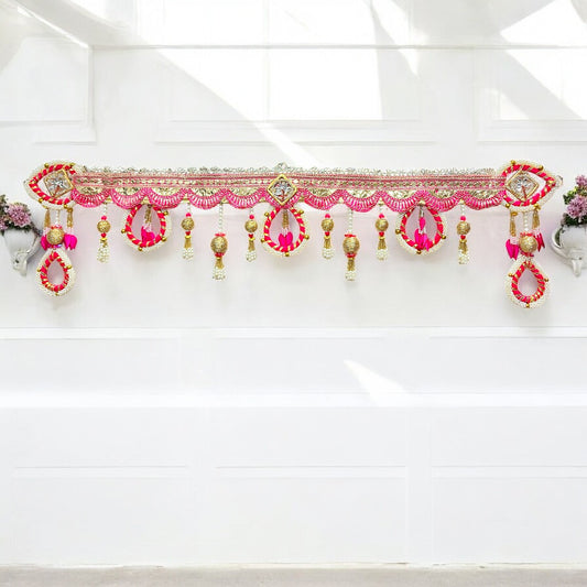 Pearl Cascade" Pink Bridal Toran (Door Hanging) - SP-T20 🎀
