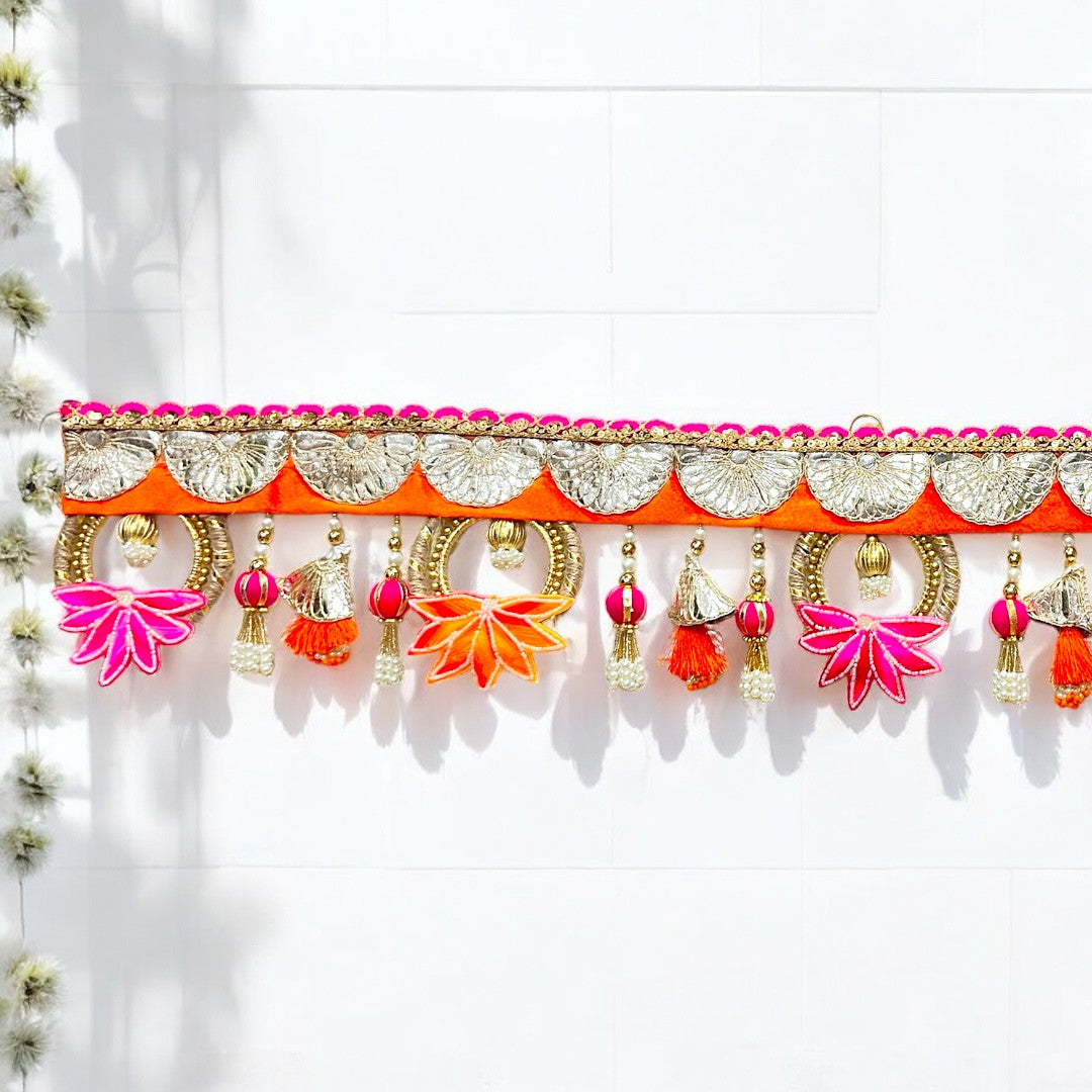 Sunset Lotus" Festive Toran (Door Hanging) - SP-T21 🌅