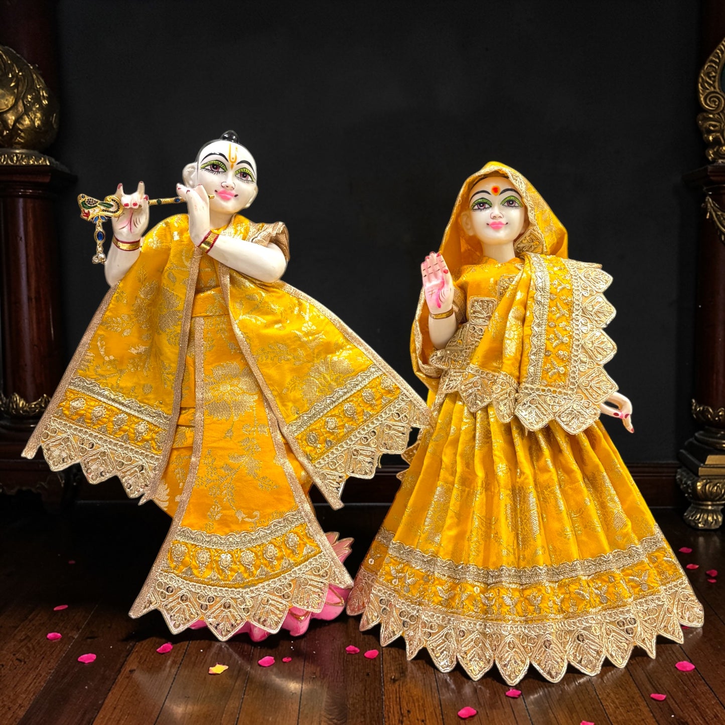 Banarasi Silk Radha Krishna Poshak Set SP-H57