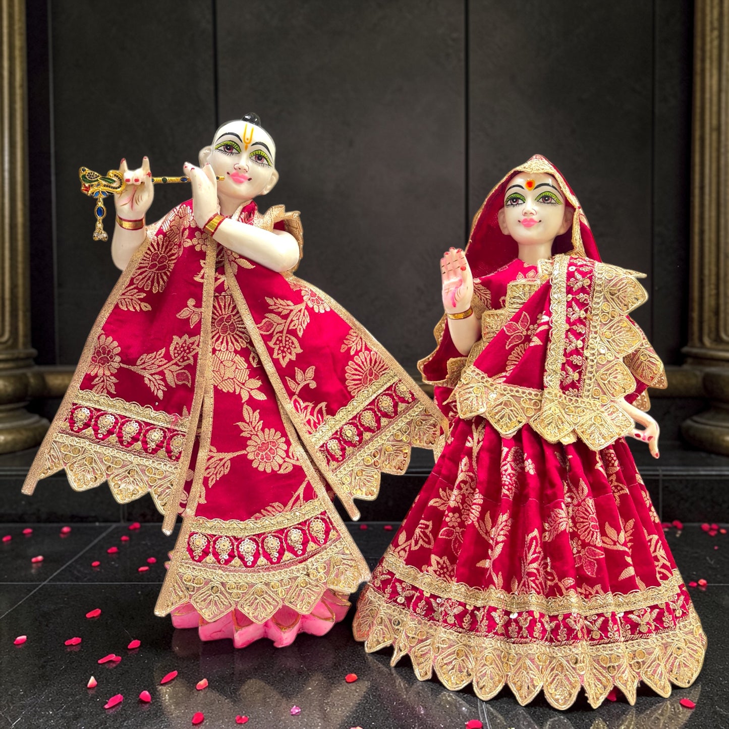 Banarasi Silk Radha Krishna Poshak Set SP-H57