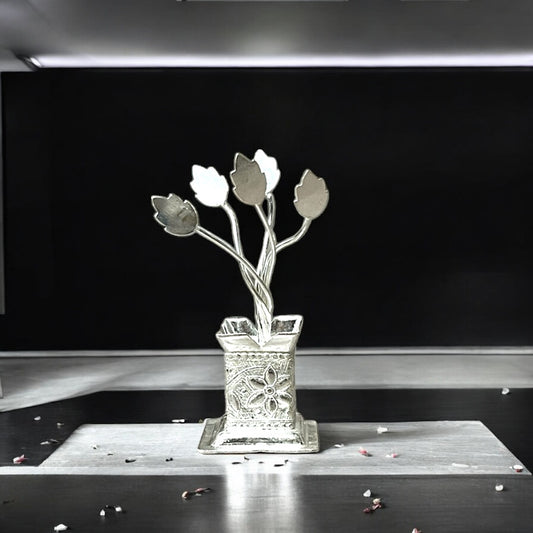 Divine Silver Plated Tulsi for Mandir SPC-327