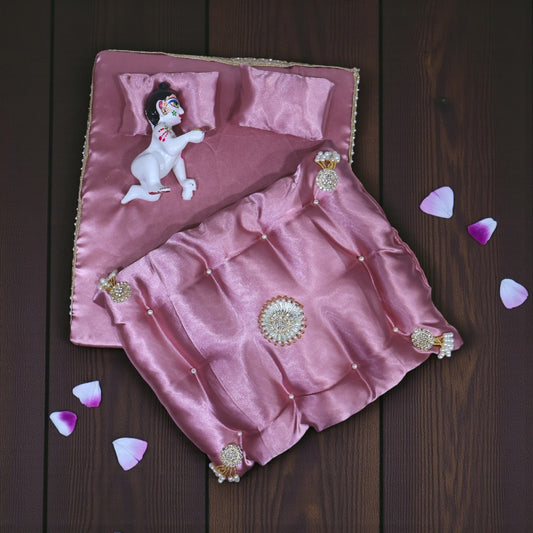 Royal Plush Winter Bedding Set for Laddu Gopal (Gadda, Kambal & Pillows) - SP-H25