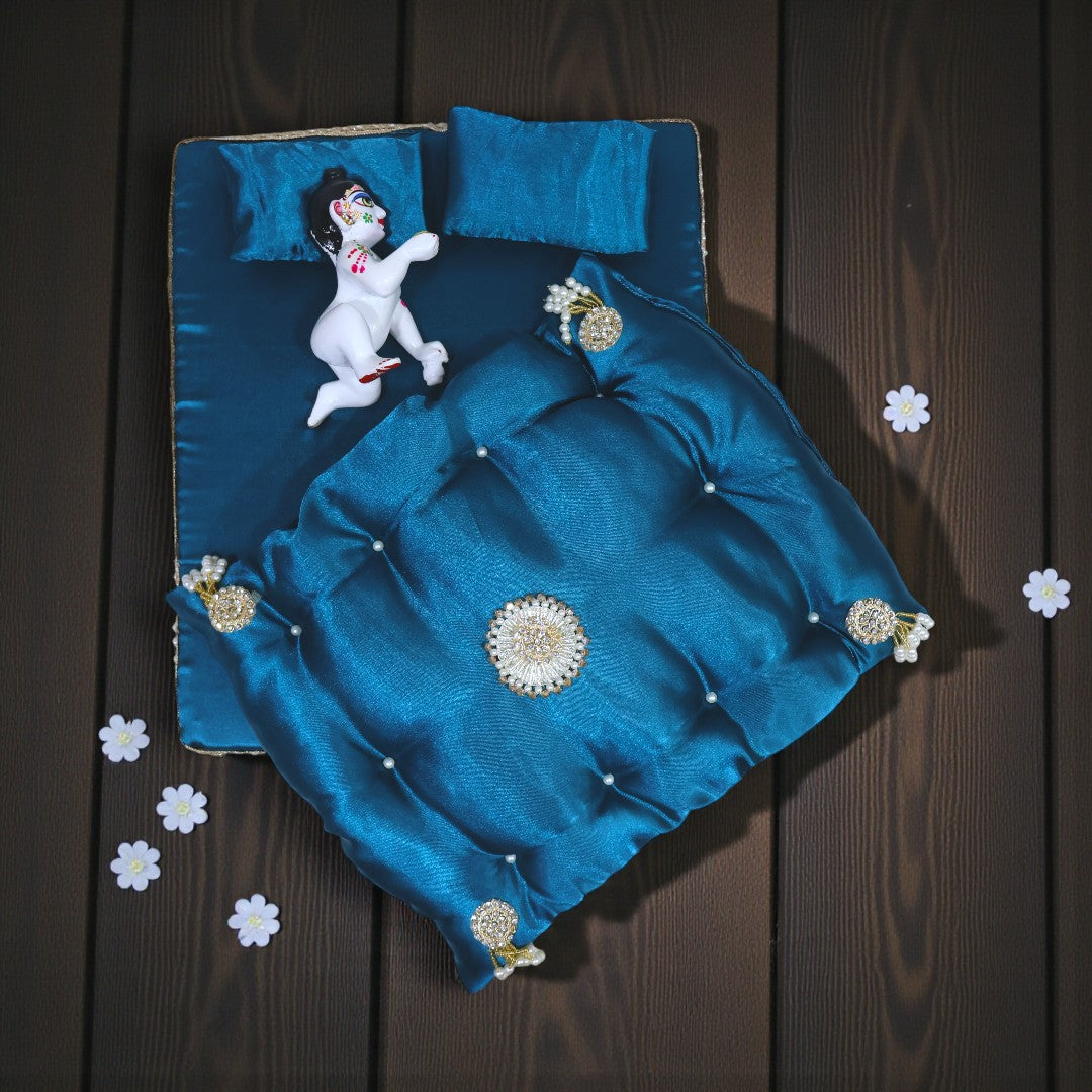 Royal Plush Winter Bedding Set for Laddu Gopal (Gadda, Kambal & Pillows) - SP-H25