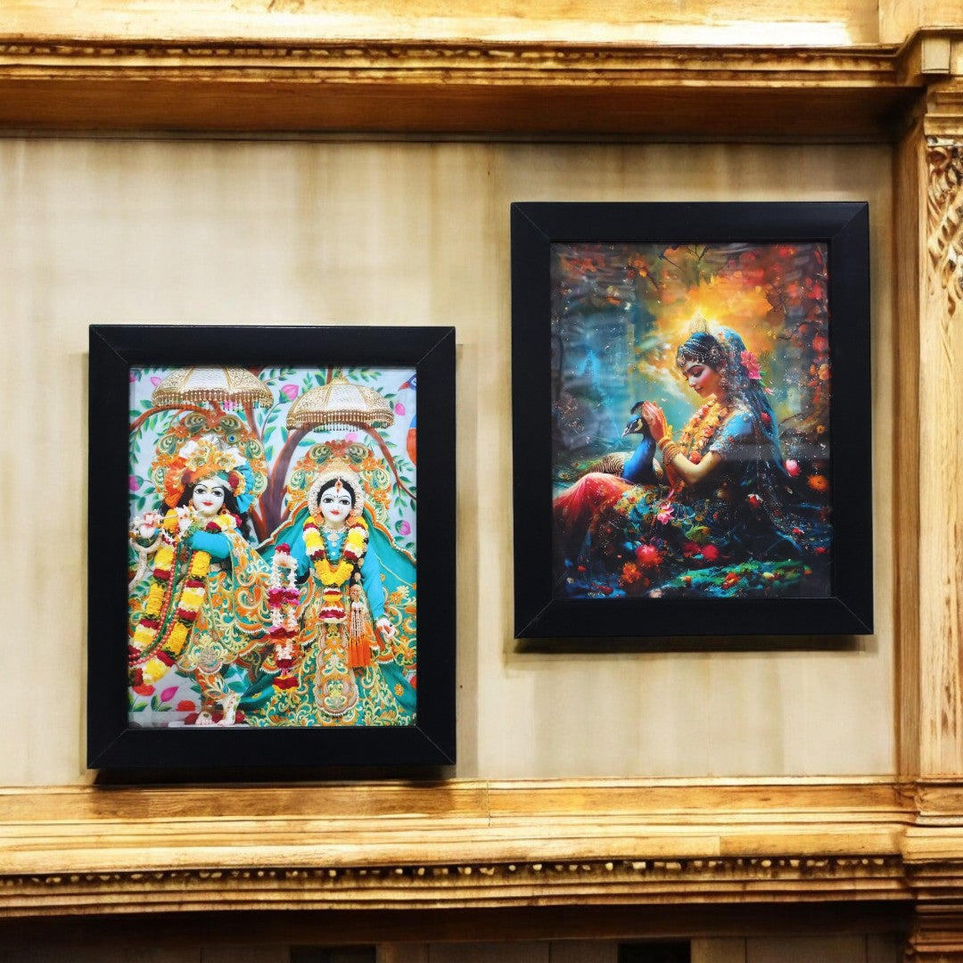 RADHA KRISHNA WALL FRAME SPF-4 5 COMBO