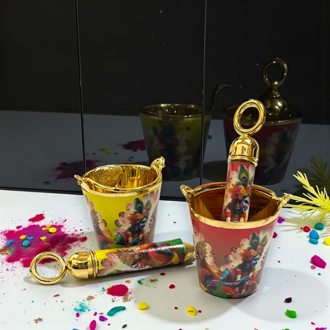 Radha-Krishna Holi Pichkari & Balti Set