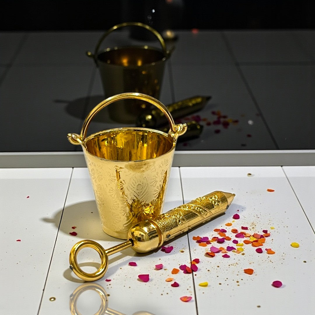 Royal Gold-Finish Balti & Pichkari Set