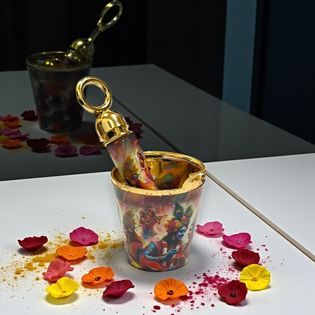 Radha-Krishna Holi Pichkari & Balti Set