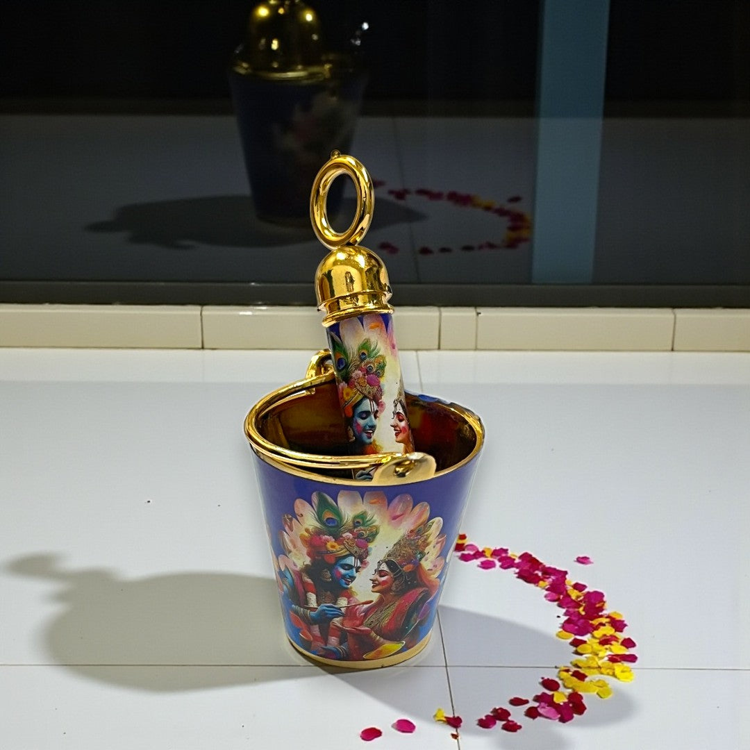 Radha-Krishna Holi Pichkari & Balti Set