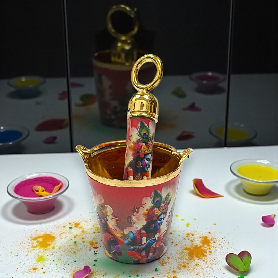 Radha-Krishna Holi Pichkari & Balti Set