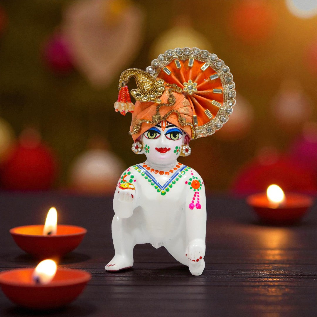 Grand Peacock-Fan Safa Pagri for Laddu Gopal Ji D1465💚