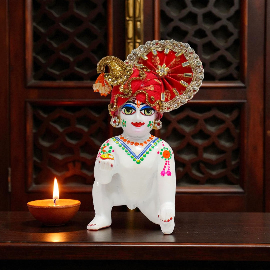 Grand Peacock-Fan Safa Pagri for Laddu Gopal Ji D1465💚