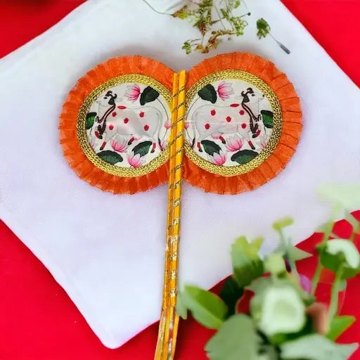 Pankha SPC-54for LADDU GOPAL JI COW DESIGN Shriposhak.in NATH DWARA